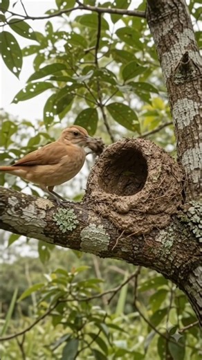 This Bird Makes Its Own Brick House 🐦 Incredible #nature #birdslife