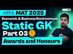 MAT 2025 How To Prepare For Static GK | Important Questions On Awards & Honours | Part 3