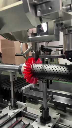 Industry long roller brush drilling and tufting machine