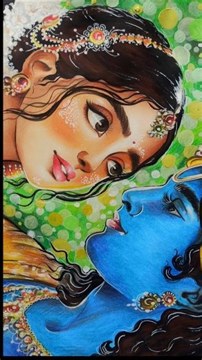 Radha Krishna pencils colours drawing ✨🦚#art #shortvideo #drawing #pencildrawing #krishnapainting