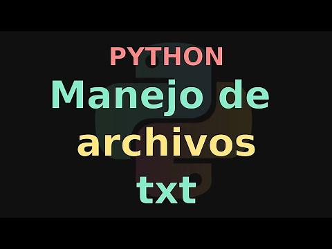 Manejo de archivos txt con Python