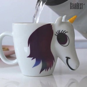 #GearBest1111 The unicorn mug reacts to hot water🌈 🦄 Get it here👉 https://goo.gl/bquJHH | Gearbest Shopping