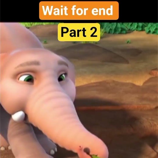 Monkey and trunk par funny comedy #elephant #cartoon #views