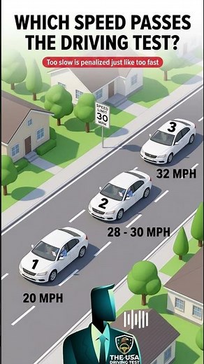 Which Speed Passes the Driving Test— Know Before Driving Test ✅🚦 #DrivingTest #TrafficLaw #Shorts