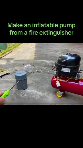 Make an inflatable pump from a fire extinguisher #restore #DIY #restor... | TikTok