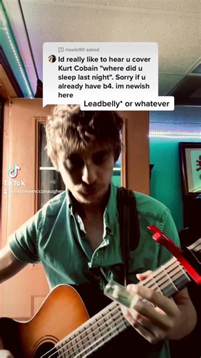 Leadbelly and Nirvana Cover - Acoustic Slide Guitar Performance