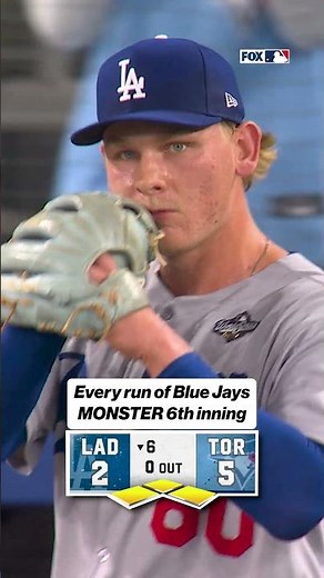 Blue Jays took care of business in the 6th 😤 #mlb #bluejays #worldseries #baseball