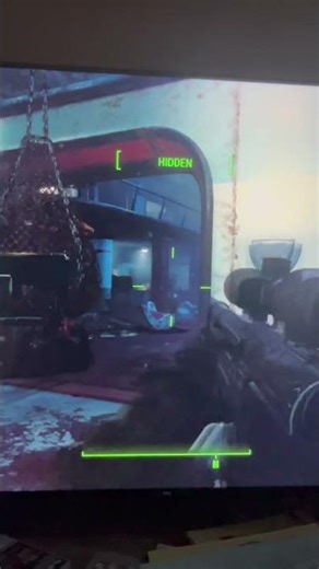 Shooting a Super Mutant Suiciders’ Mini Nuke. FO4