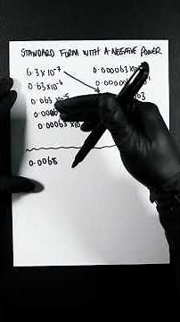 GCSE: Representing an Ordinary Number in Standard Form with a Negative Power