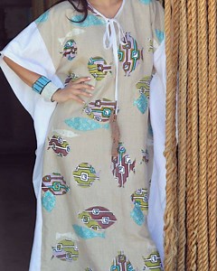 This Kaftan offers the perfect combination of effortless Summer style. It's loose, breezy, and has bright patterns! | Kaftish