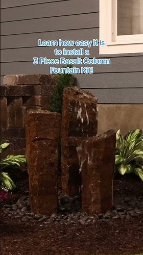 Learn how to install a 3 Piece Natural Basalt Column Fountain Kit! Full video on our page! #diy