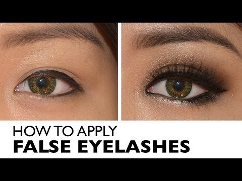 How to Apply False Eyelashes - Easiest Way! Tips & Tricks!