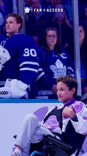 A dream come true for Gabriel Nikolakakis, proudly taking the ice as the Leafs’ flag bearer, a moment that celebrates our fans and the spirit of Leafs Nation 💙 | Toronto Maple Leafs