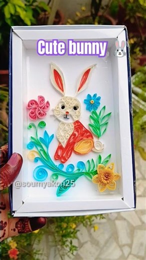 || Cute Quilling Bunny 🐰 Artwork | Easy Paper Quilling Tutorial for Beginners | DIY Craft Idea #art
