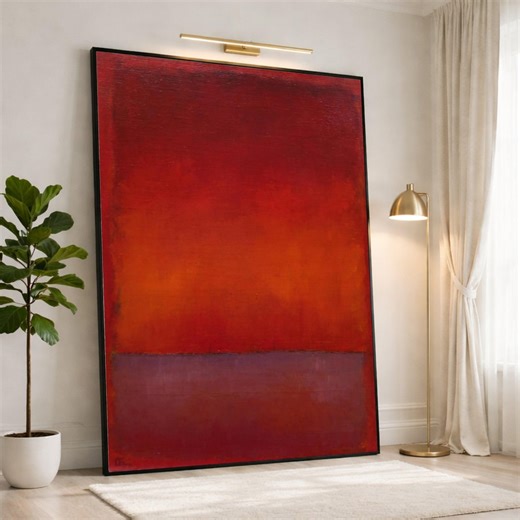 Mark Rothko No.10, 1958 Red and Orange Abstract Painting, Color Field Canvas Print, Mid Century Modern Wall Art - Etsy