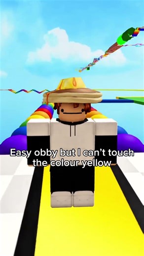 Easy obby but I can’t touch the colour yellow #roblox #easyobby #funny #memes #jorobloxedits