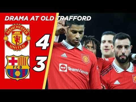 Manchester United vs Barcelona 4-3 2023 | United Complete Stunning Comeback | Extended Highlights