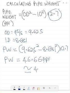 Calculating Pipe Weights 1#Drillingcalculations #drillingoperations
