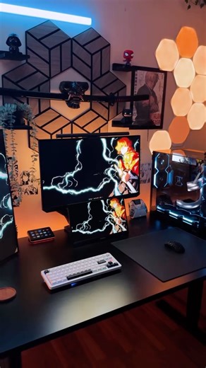 MOX-Tech | Setup | Gaming on Instagram: "Epomaker Galaxy68 • 65% compact layout (68 keys) • Triple-mode: USB-C, Bluetooth, 2.4 GHz wireless • Gasket-mounted for soft, cushioned typing feel • Hot-swappable PCB (3/5-pin compatible) • South-facing RGB underglow + side lighting • Long battery life for wireless use I will be adding the link of this keyboard in my bio 🔗 Huge thanks to @epomakerkeyboard for this amazing keyboard. #epomaker #epomakergalaxy68 . . . #wallpaperengine #gamingsetup #pcgamin