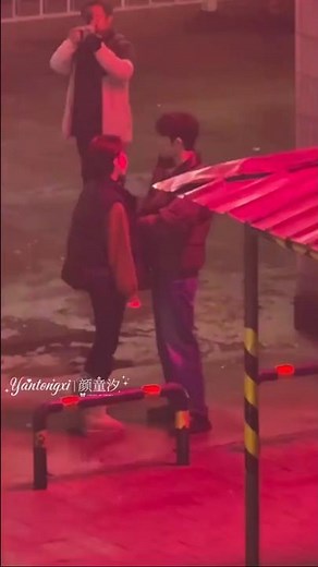 Xiao Zhan on the set of A Small Town Remedy