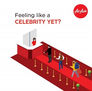 Feel like a celebrity with your next AirAsia India flight! Make your travel plans easier and more convenient with our Red Carpet priority benefits. Book now to enjoy priority check-in, boarding and baggage! एयरएशिया इंडिया की अगली उड़ान के साथ, एक सेलिब्रिटी की तरह महसूस करें! हमारे रेड कार्पेट प्राथमिकता सेवाओं के साथ अपनी यात्रा को आसान और सुविधाजनक बनाएं। प्रायोरिटी चेक-इन, बोर्डिंग और बैगेज का आनंद लेने के लिए अभी बुक करें! | Fly AirAsia