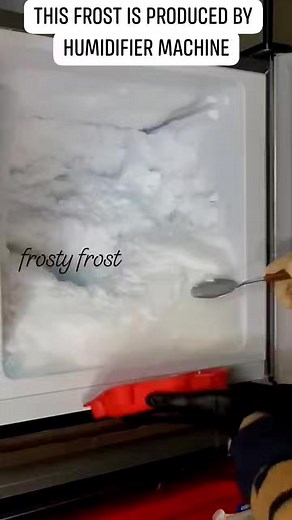 scrapping crunchy freezer frost produced by a humidifier | frosty_frost_asmr