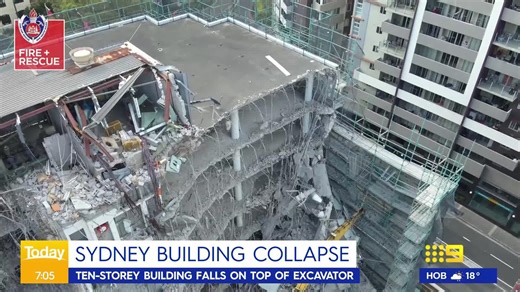 There's a major operation unfolding in Sydney's inner west this morning with specialists working to stabilise a partially collapsed building in Burwood. #9News LATEST: https://nine.social/TGR | 9 News Sydney