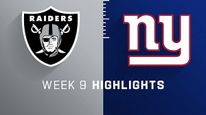 Raiders vs. Giants highlights | Week 9