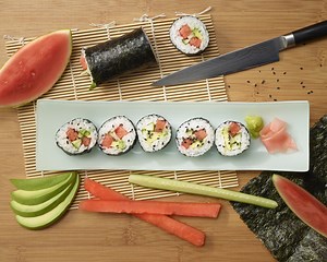 Watermelon Sushi - Watermelon Board