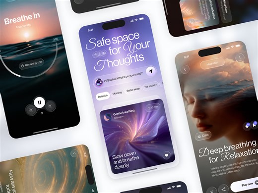 Mobile iOS App Design for Mental Health