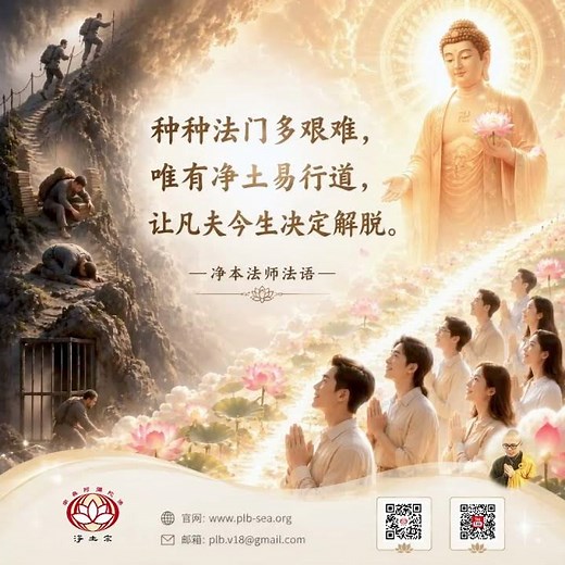 種種法門多艱難，唯有淨土易行道，讓凡夫今生決定解脫 | 淨本法師法語
