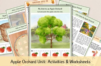 Apple Orchard Field Trip Activity Packet-Fall Cut & Paste Worksheets-Recipes