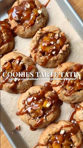 Cookies façon Tarte Tatin 🍪 | Recette Gourmande aux Pommes, Beurre Noisette et Caramel Beurre Salé