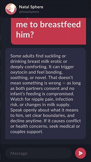 Why does my boyfriend want me to breastfeed him?