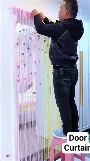 Decorative curtains can also be used as partition curtains #doorcurtain #entrancecurtain #decoration