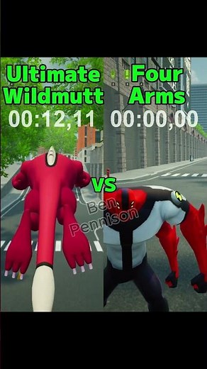 ULTIMATE WILDMUTT VS FOUR ARMS: Who is the FASTEST? 🦁⚡ vs 💪🔴 #ben10 #ben10game #galvan