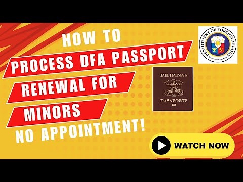 HOW TO PROCESS DFA PASSPORT RENEWAL FOR MINORS 2023 NO APPOINTMENT