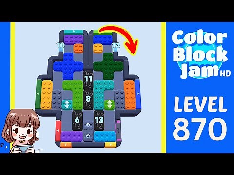 Color Block Jam Level 870 Solution Walkthrough