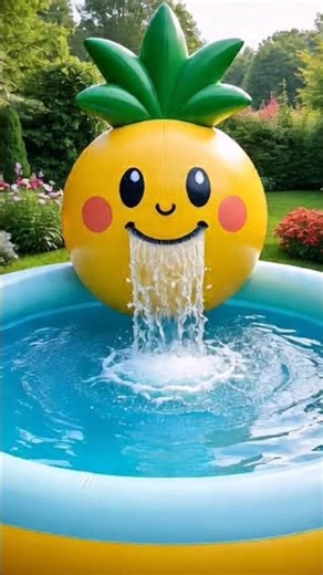 Funny Pineapple Pool Fountain 🍍💦 | Summer Fun Vibes