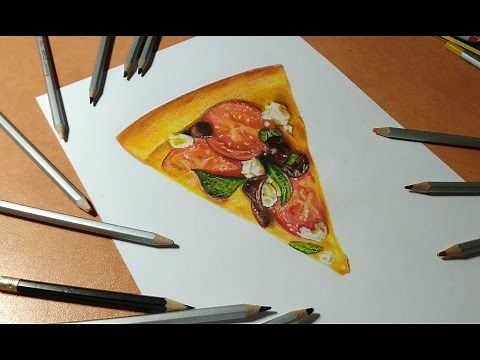 How to draw a realistic pizza