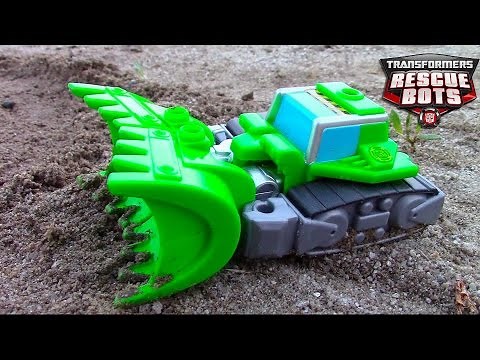 Transformers Rescue Bots Toy UNBOXING! Bulldozer Boulder Construction-Bot | JackJackPlays