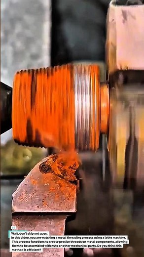Metal Threading Process on Lathe Machine | Precision Mechanical Work.