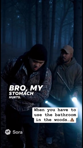 When you have to use the bathroom in the woods…💩 #hmong #hunting #forest #Halloween #scary | Matt Lee