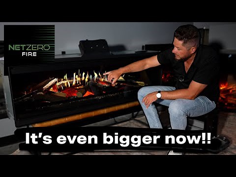 Our MOST realistic ELECTRIC Fireplace just got BIGGER!! ( NetZero Fire E-One looks so good!! )