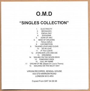 Orchestral Manoeuvres In The Dark - The OMD Singles