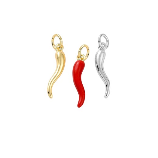 HORN Charms 18K Gold Platinum Brass Red Enamel . Horn of Plenty Italian Horn Cornicello Charm Pendants . 5mm Jump Ring DIY Jewelry Making - Etsy