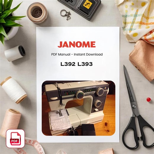Janome L392 L393 Sewing Machine Manual - Vintage Instruction Book (PDF Download) - Etsy