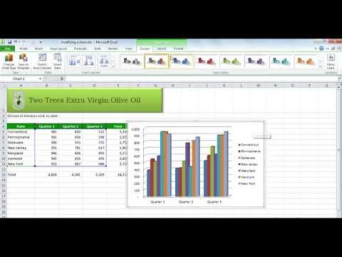 Modifying a column chart in Excel