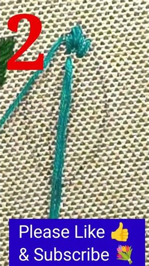 రెండవ విధానపు ఫిష్ బోన్ కుట్టు Beginners HandEmbroidery