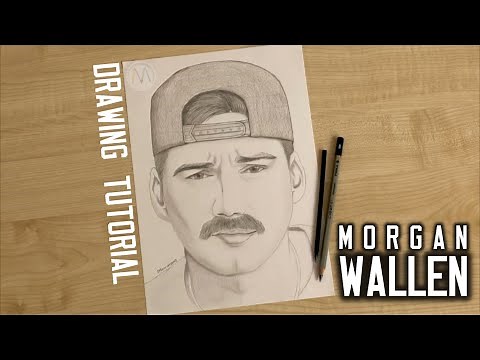 Morgan Wallen drawing step by step / How to draw Morgan Wallen easy